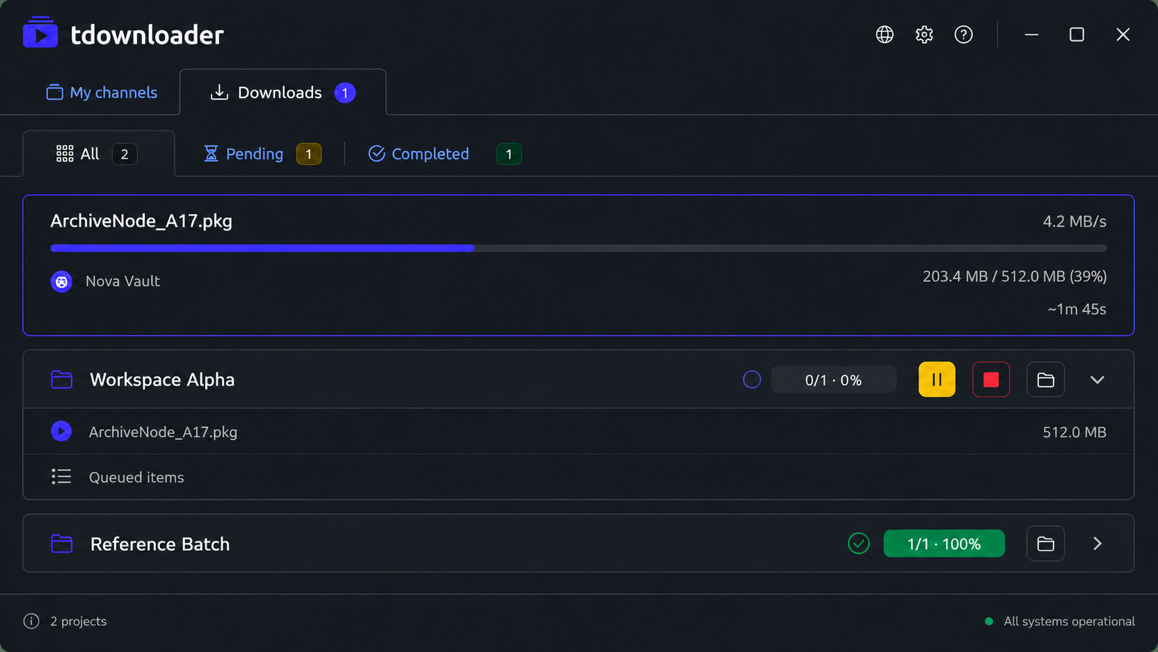 tdownloader - Gestor de descargas